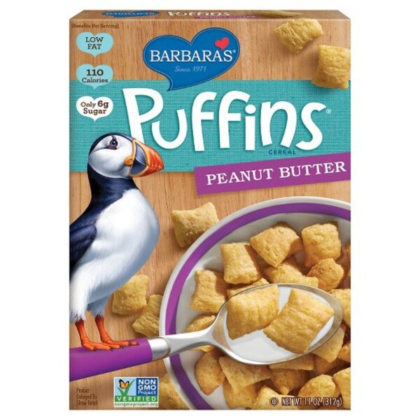 Puffins Peanut Butter Cereal 11 oz Box (Case of 12 Boxes) Office