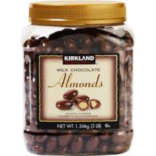Kirkland Milk Chocolate Almonds (3 lb jar) Office Coffee Company