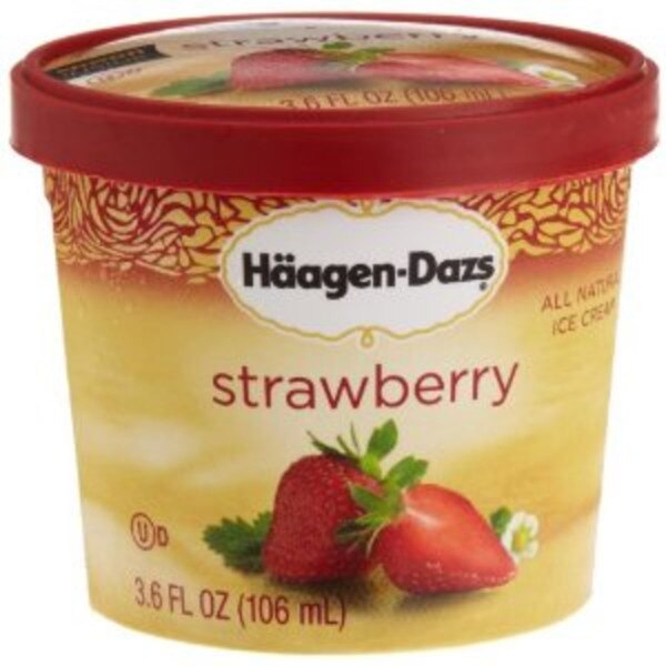 HaagenDazs Strawberry Ice Cream Cups (Case) Office Coffee Company