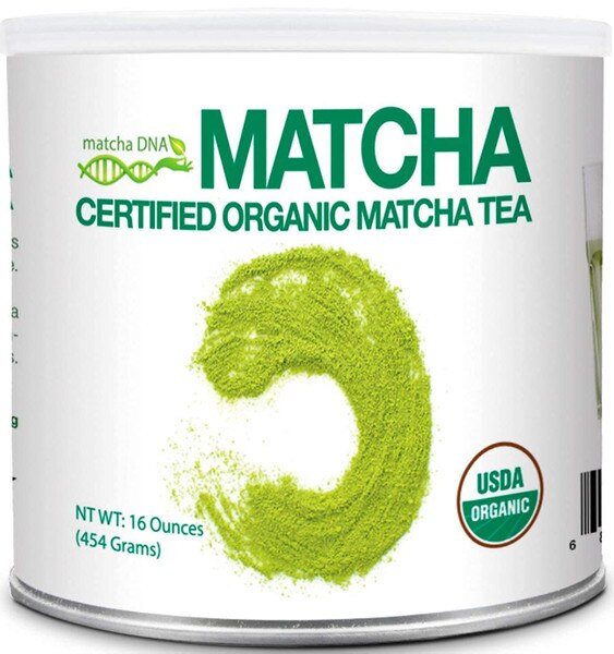 MATCHA DNA Certified Organic Matcha Green Tea Powder (16 oz can)